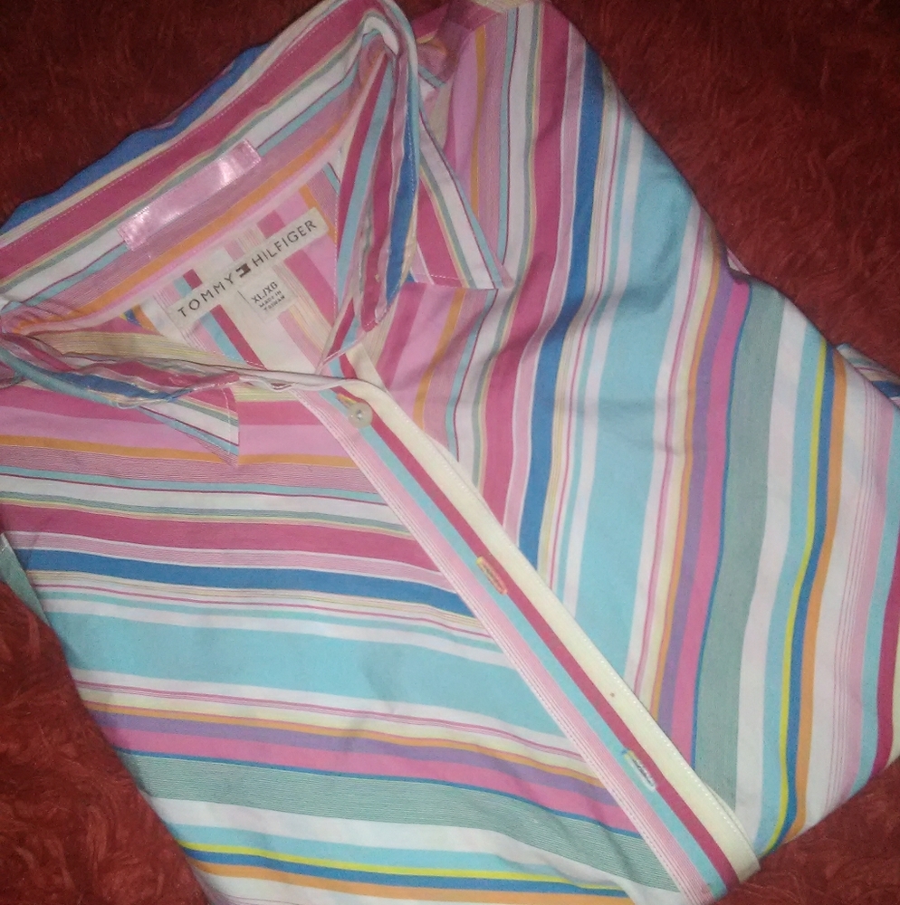 Tommy Hilfiger striped button up shirt